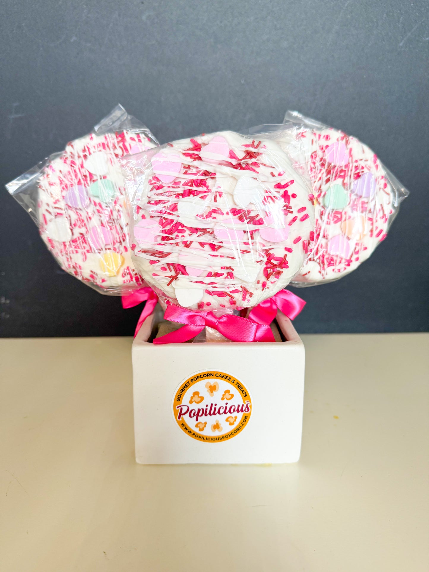 Conversation Heart Gourmet Popcorn Pops