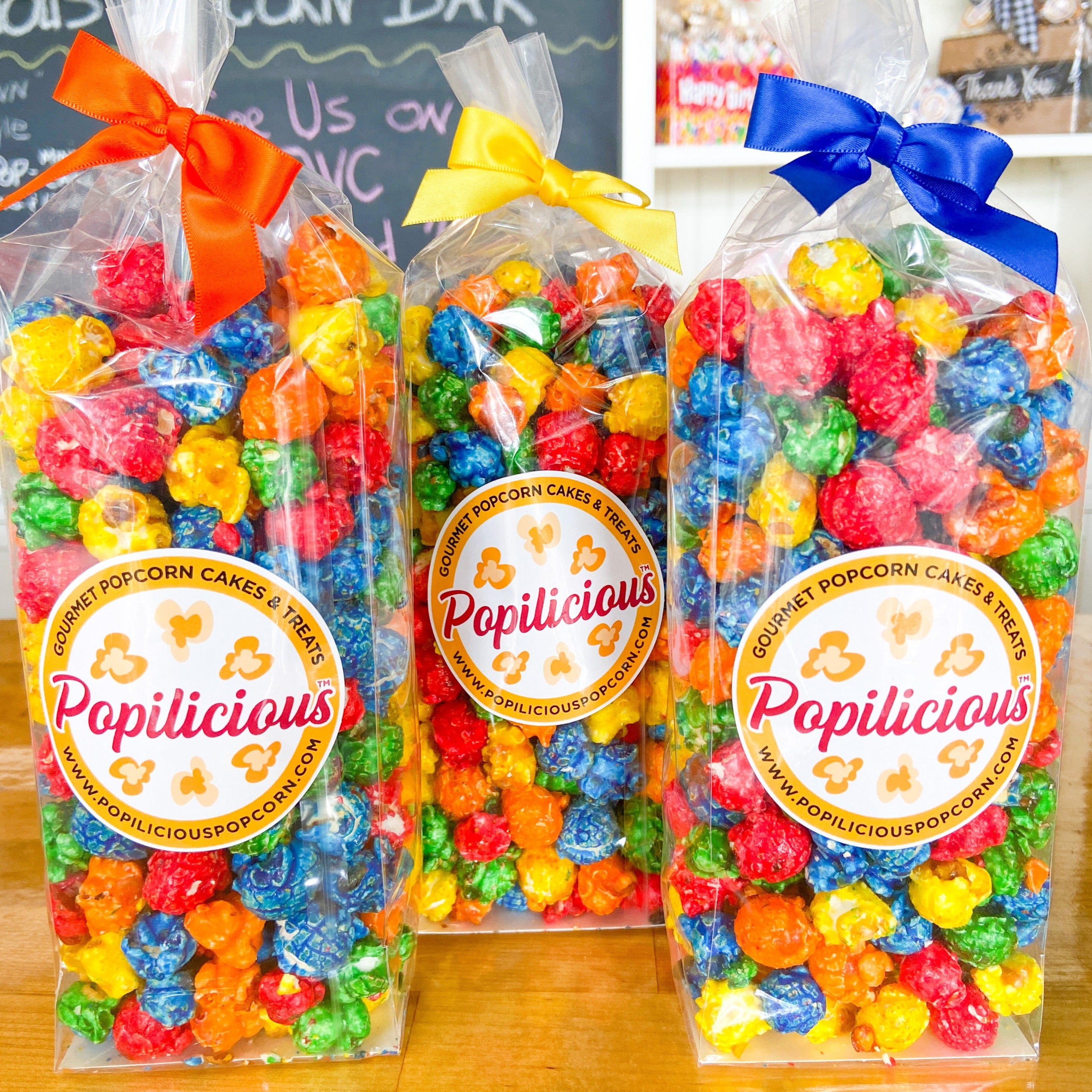 RAINBOW POPCORN-Pops Corn - Gourmet Popcorn BULK/WHOLESALE POPCORN - 5  GAL-80 CUPS-95 OZ-FREE SANITARY SCOOPER & 20 gift Bags Included!