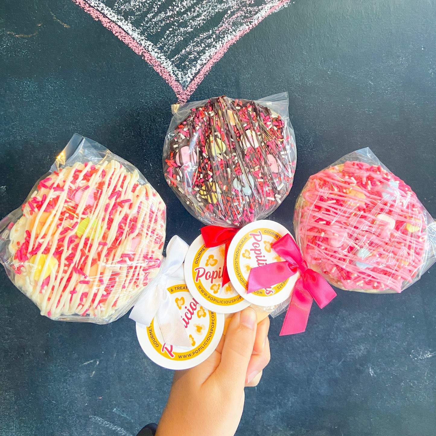 Conversation Heart Gourmet Popcorn Pops