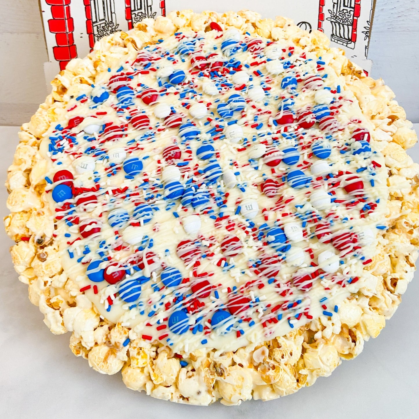 Patriotic Gourmet Popcorn Pizza