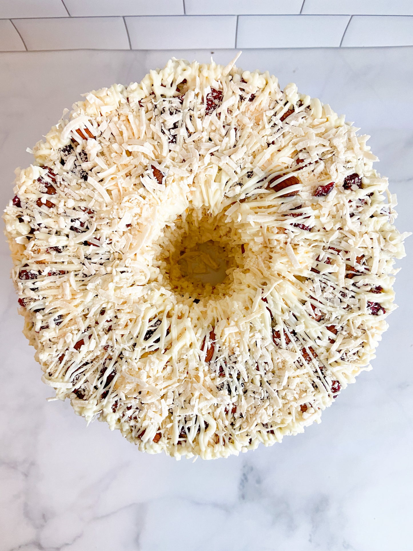 Crazy for Coconut & Almond Gourmet Popcorn Cake