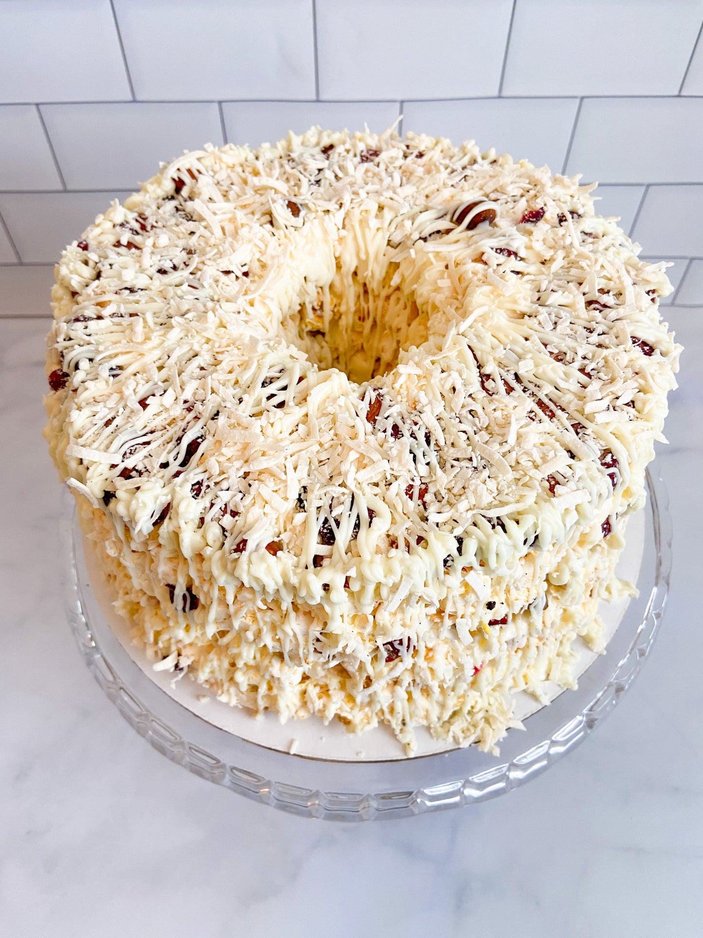 Crazy for Coconut & Almond Gourmet Popcorn Cake
