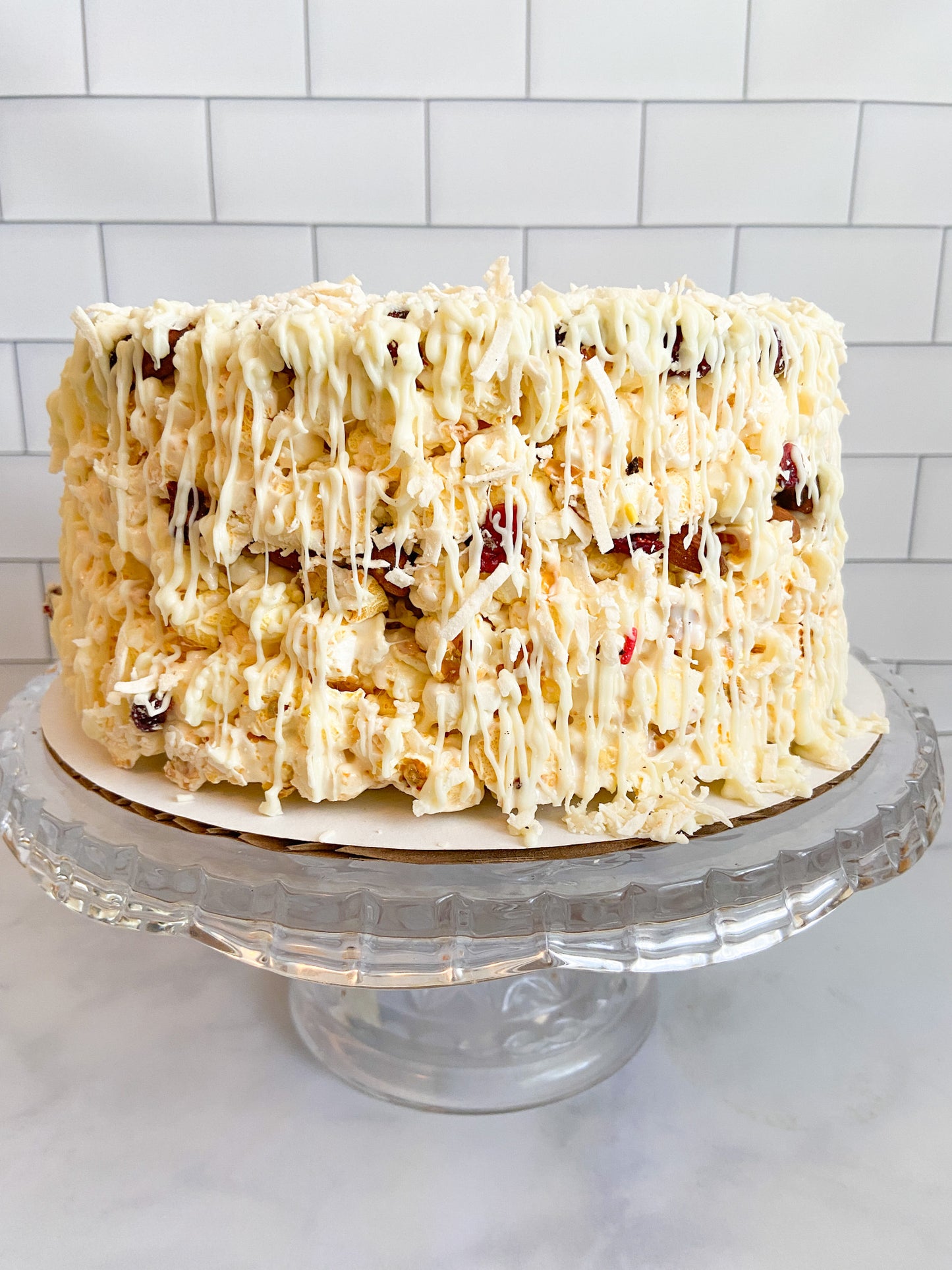Crazy for Coconut & Almond Gourmet Popcorn Cake