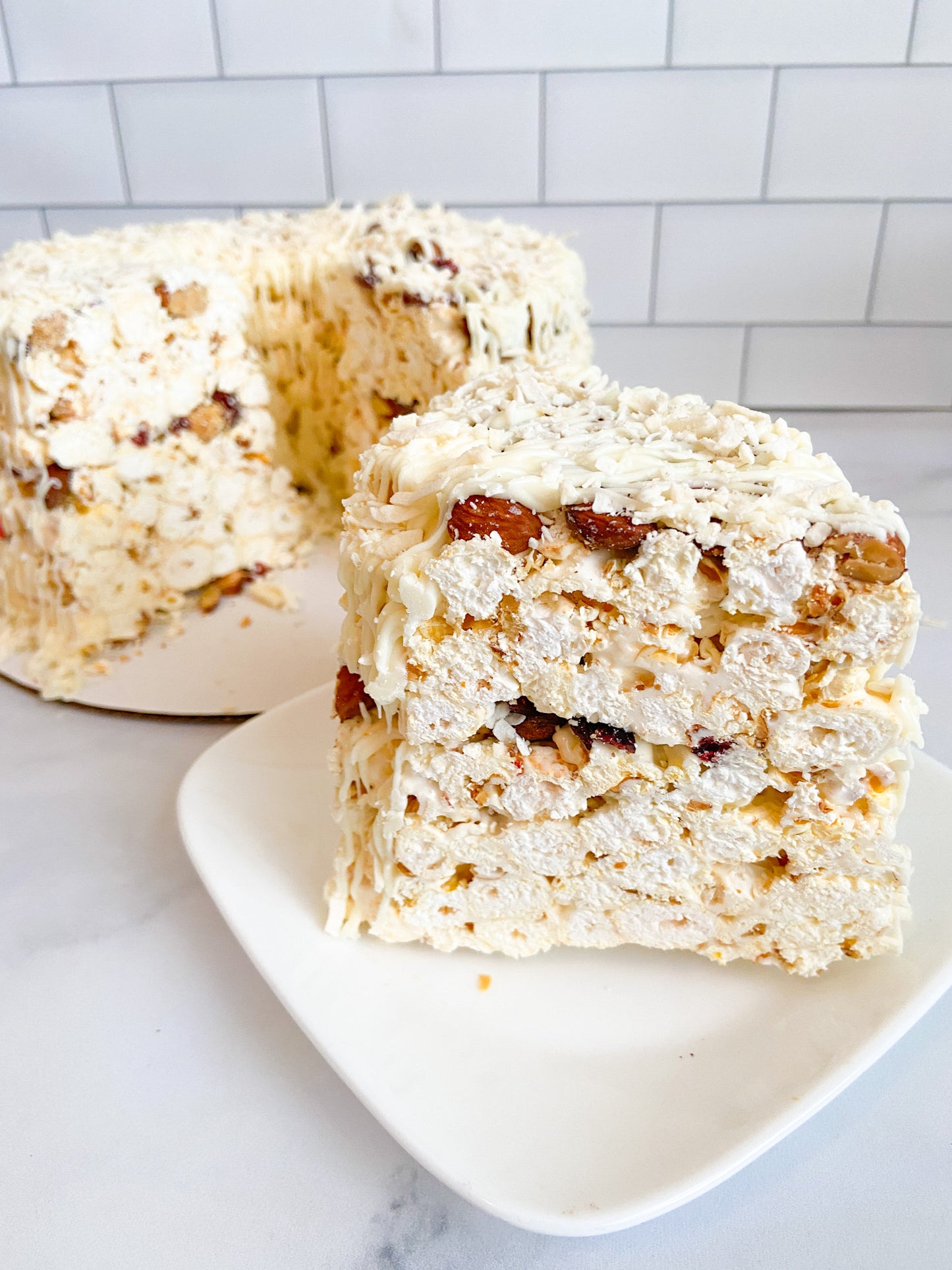 Crazy for Coconut & Almond Gourmet Popcorn Cake