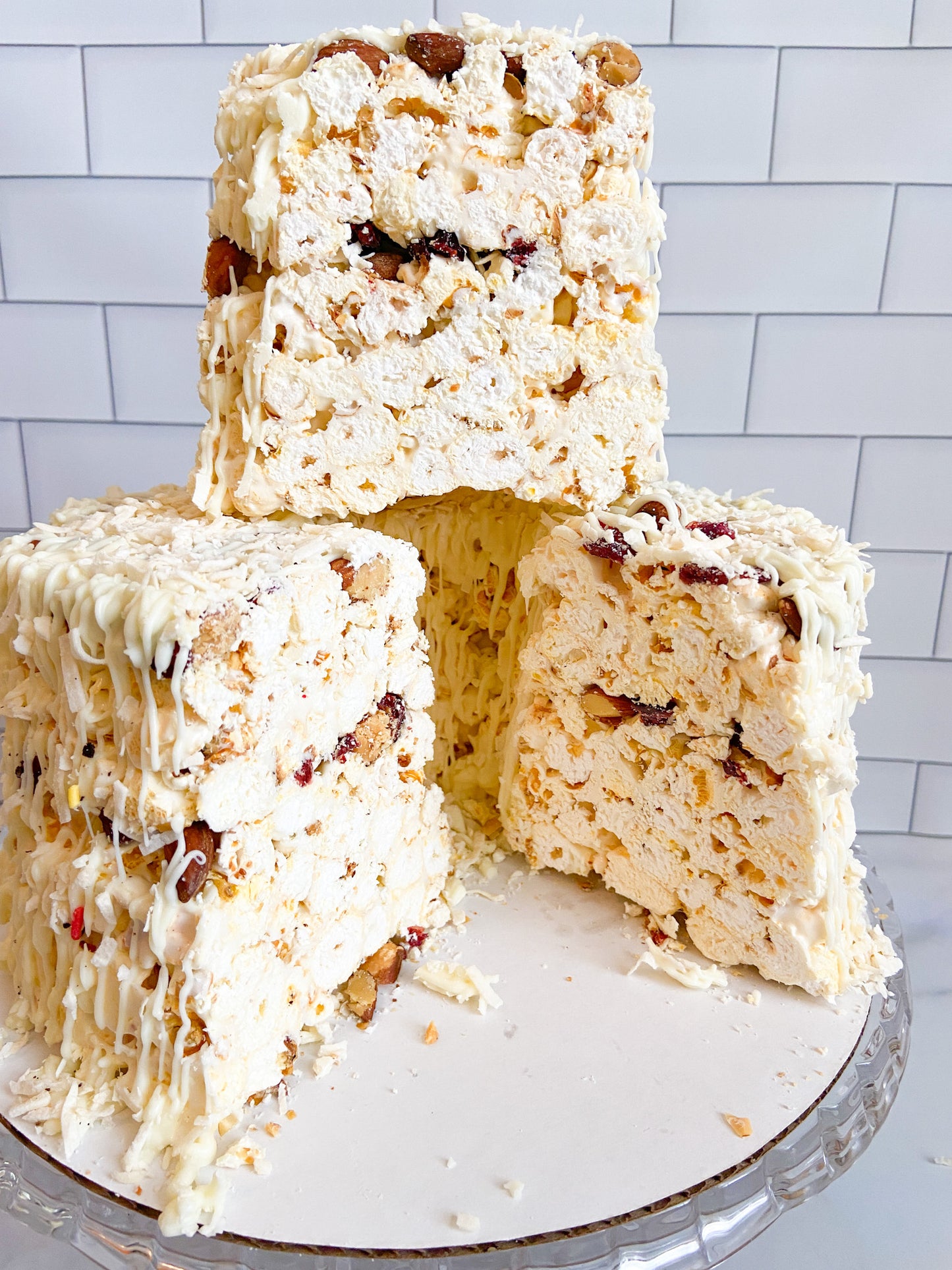 Crazy for Coconut & Almond Gourmet Popcorn Cake