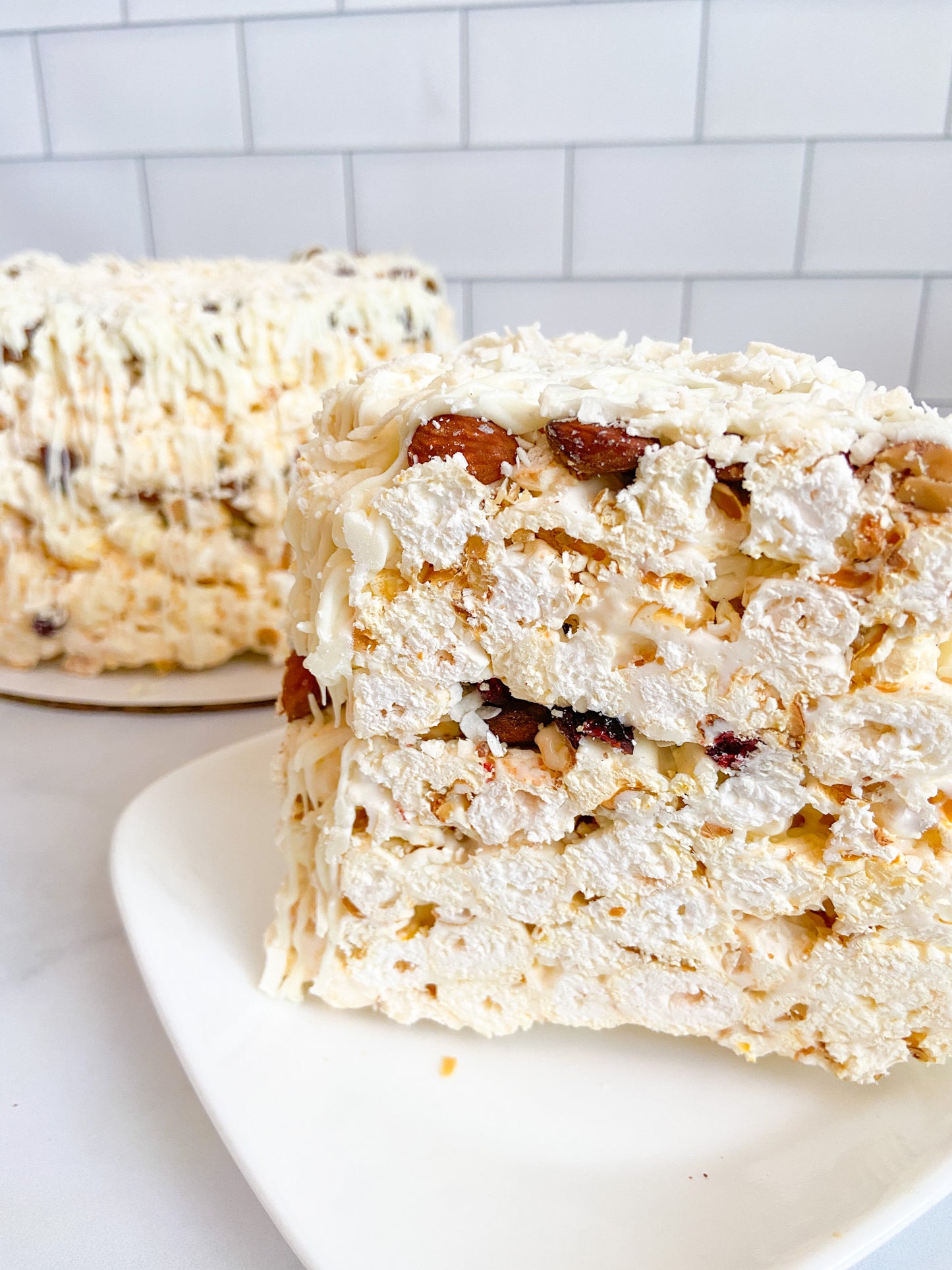 Crazy for Coconut & Almond Gourmet Popcorn Cake