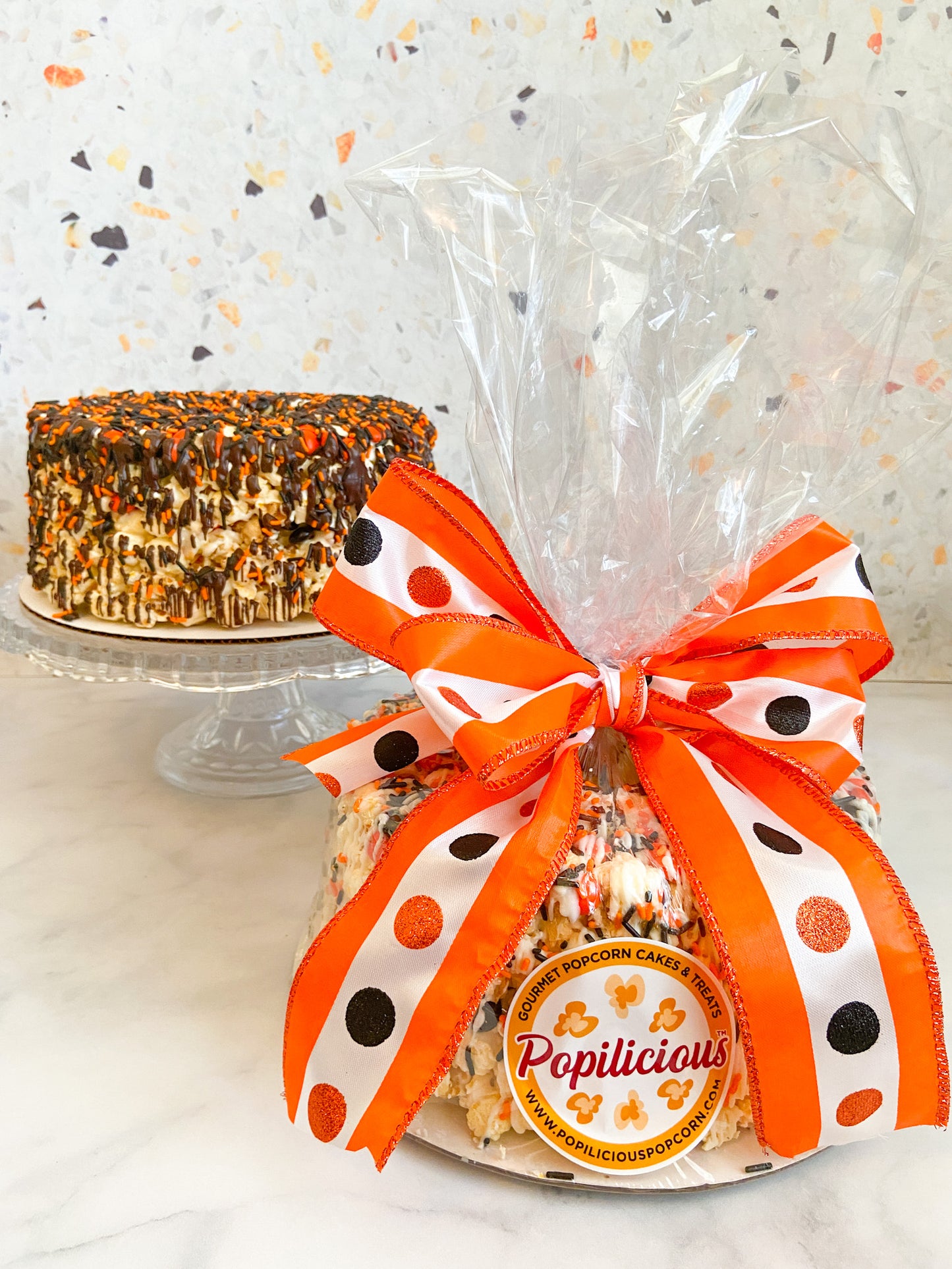 Halloween Gourmet Popcorn Cake