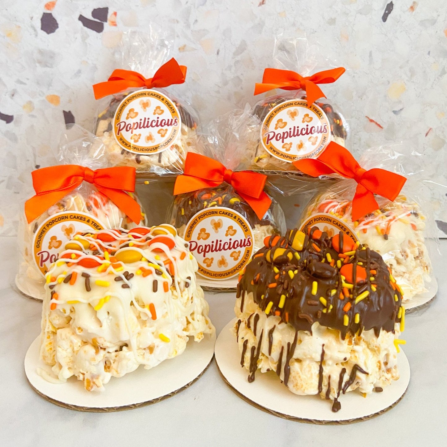 Happy Harvest Mini Popcorn Cakes