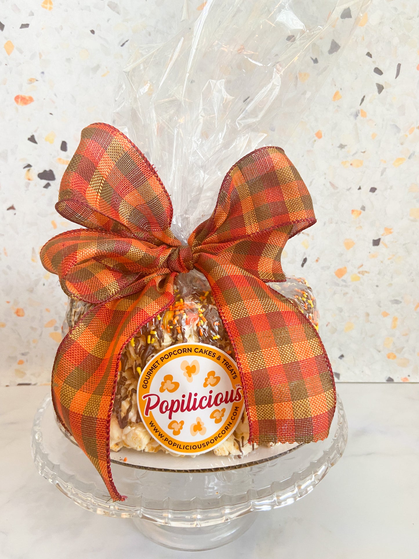 Candy Corn Gourmet Popcorn Cake