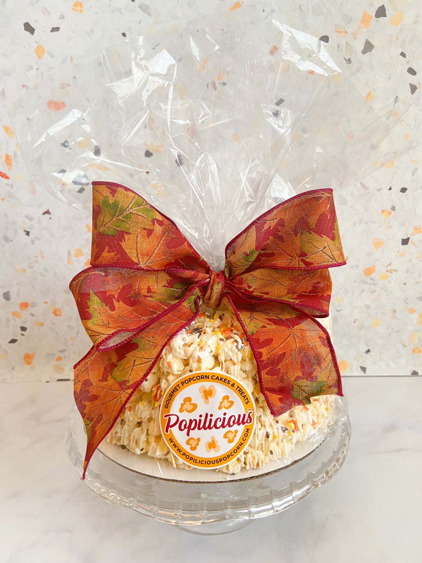 Candy Corn Gourmet Popcorn Cake