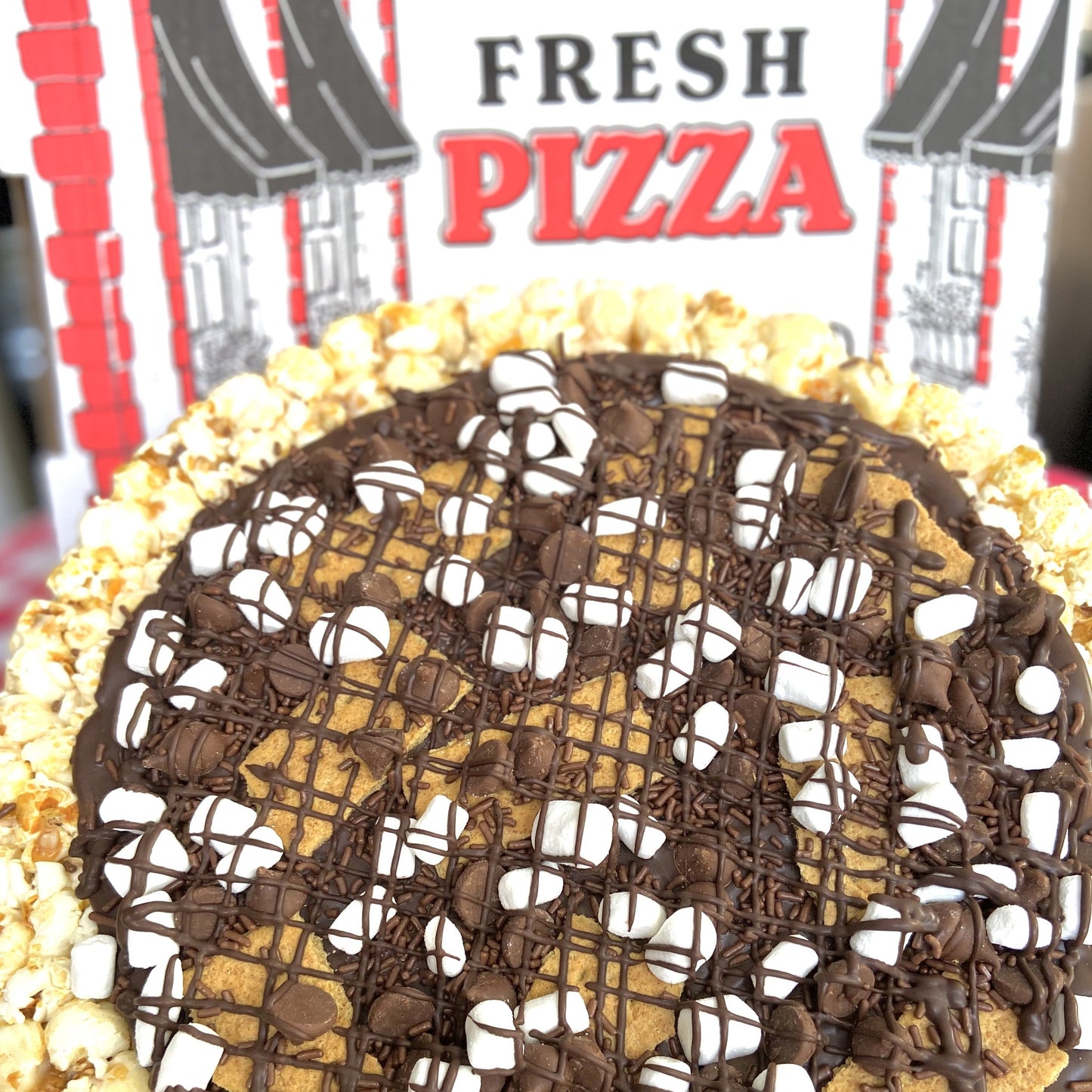 S'mores Lover's Gourmet Popcorn Pizza