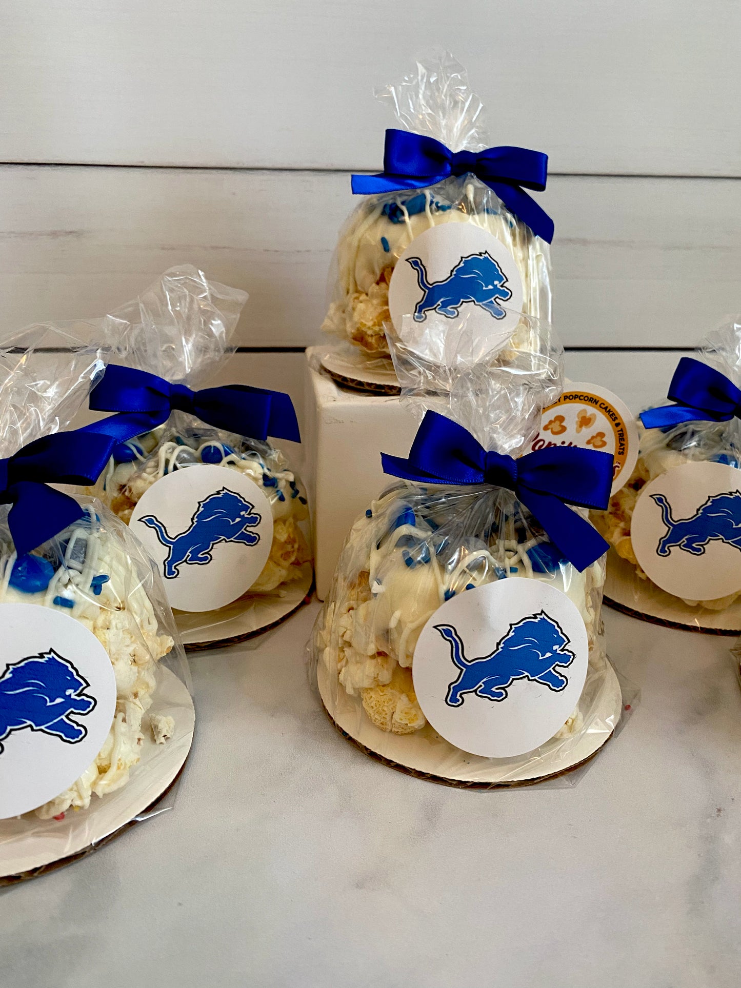 Game Day Mini Popcorn Cakes