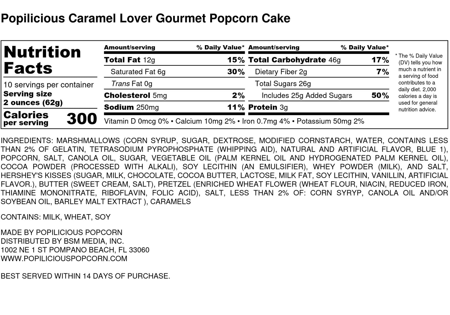 Caramel Lover's Gourmet Popcorn Cake