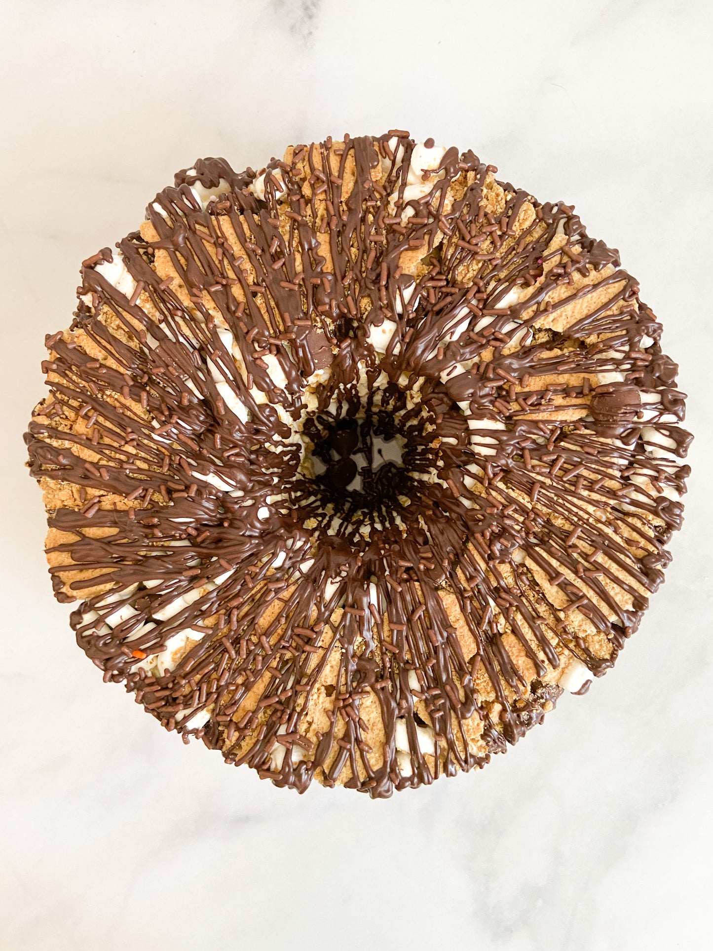 S'mores Lover's Gourmet Popcorn Cake