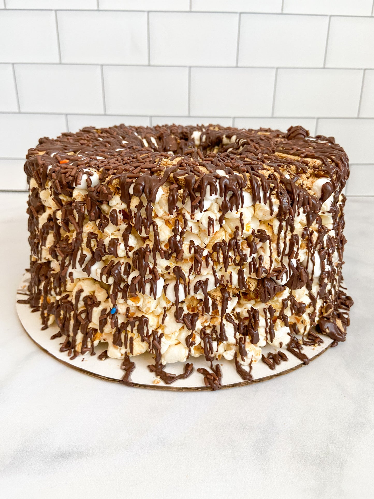 S'mores Lover's Gourmet Popcorn Cake