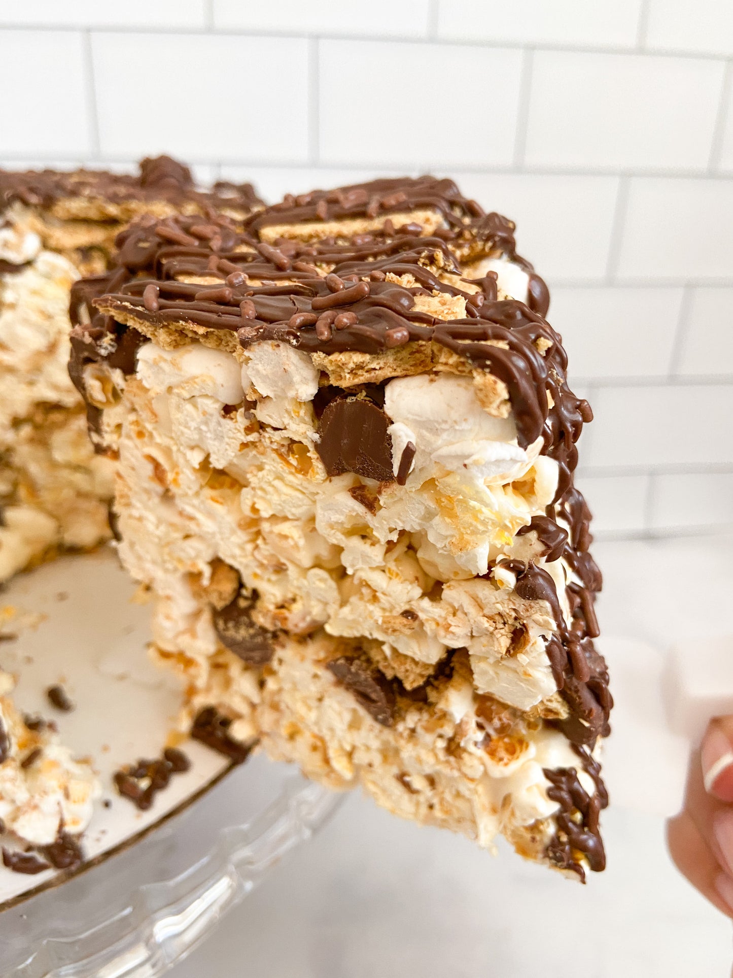 S'mores Lover's Gourmet Popcorn Cake