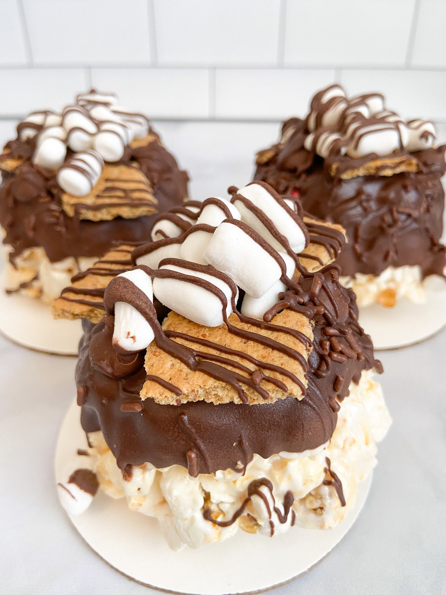 S'mores Lover's Mini Gourmet Popcorn Cake