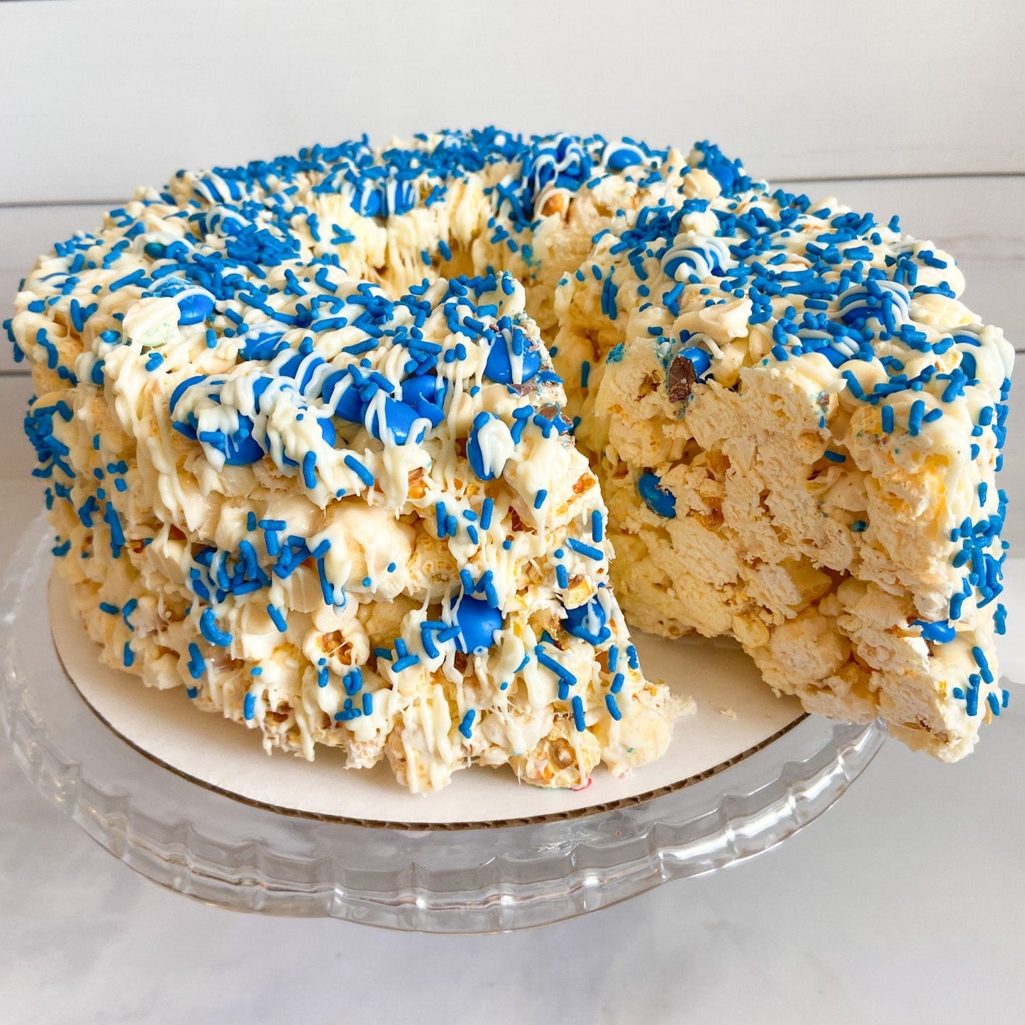Winter Wonderland Gourmet Popcorn Cake