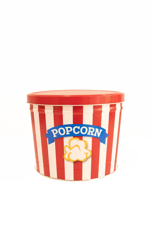 Customizable Dual-Flavor Gourmet Popcorn Tin