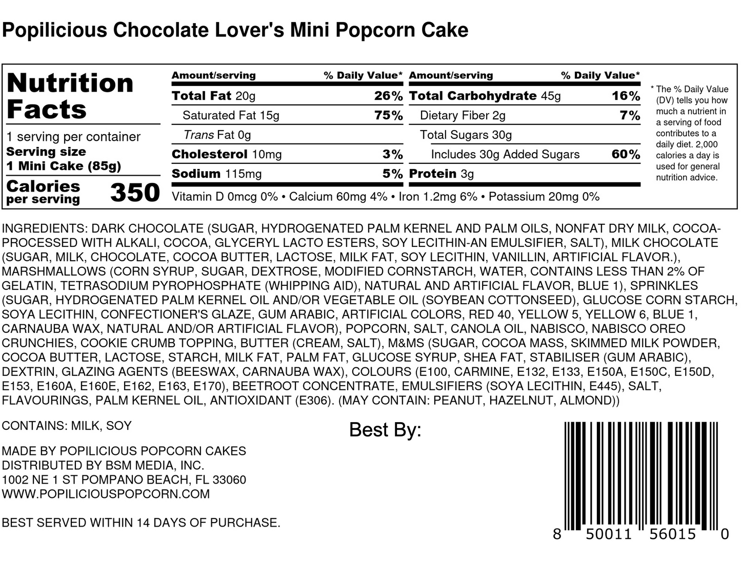 Chocolate Lover's Mini Gourmet Popcorn Cake