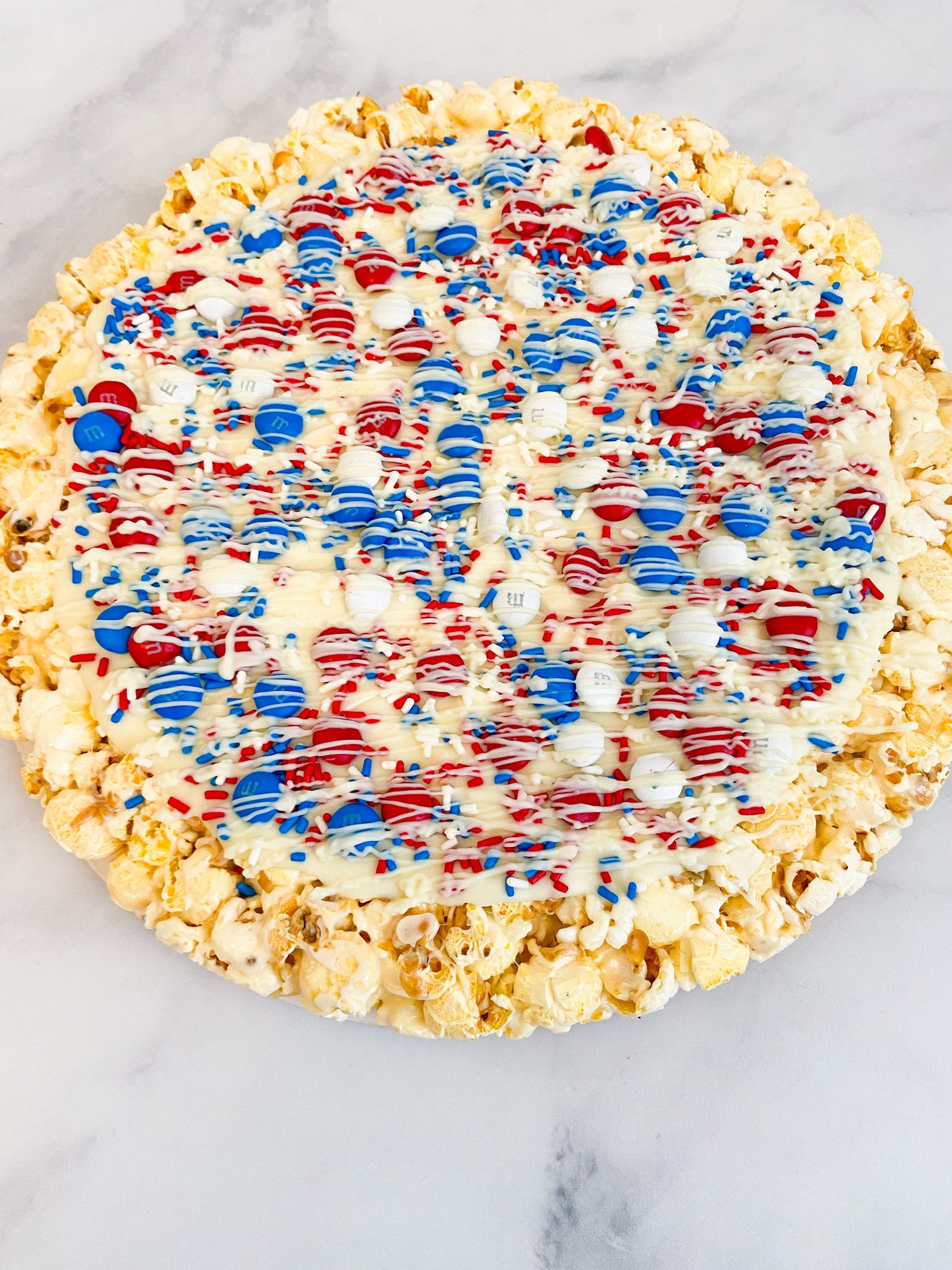 Patriotic Gourmet Popcorn Pizza