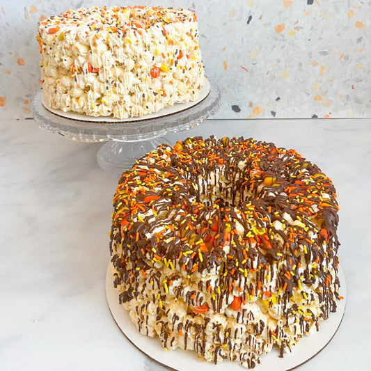 Candy Corn Gourmet Popcorn Cake