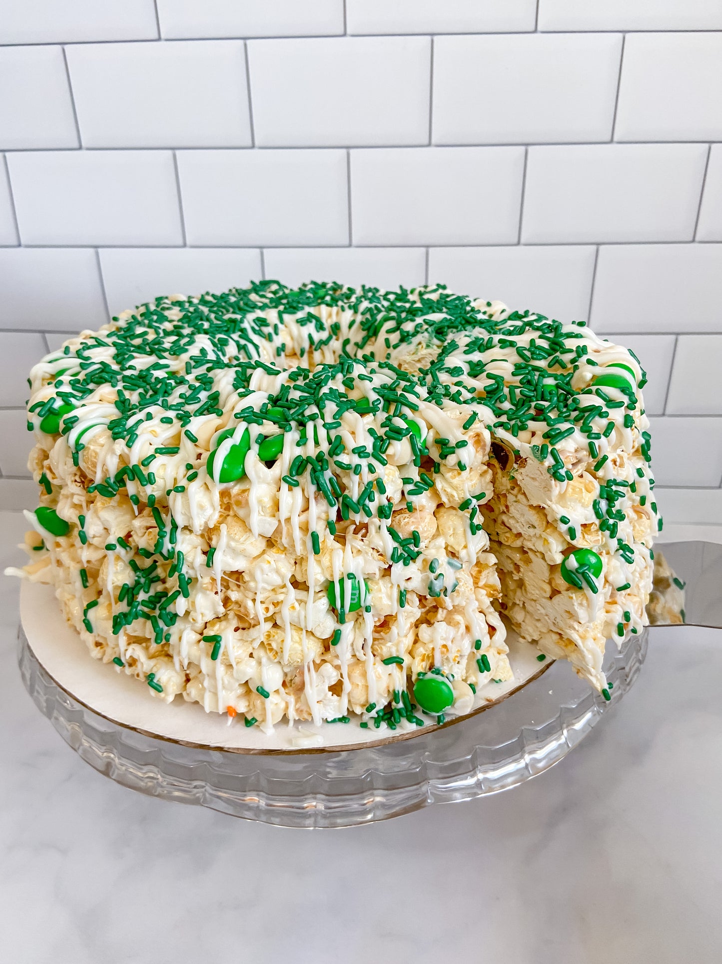 Luck of the Irish Gourmet Popcorn Cake