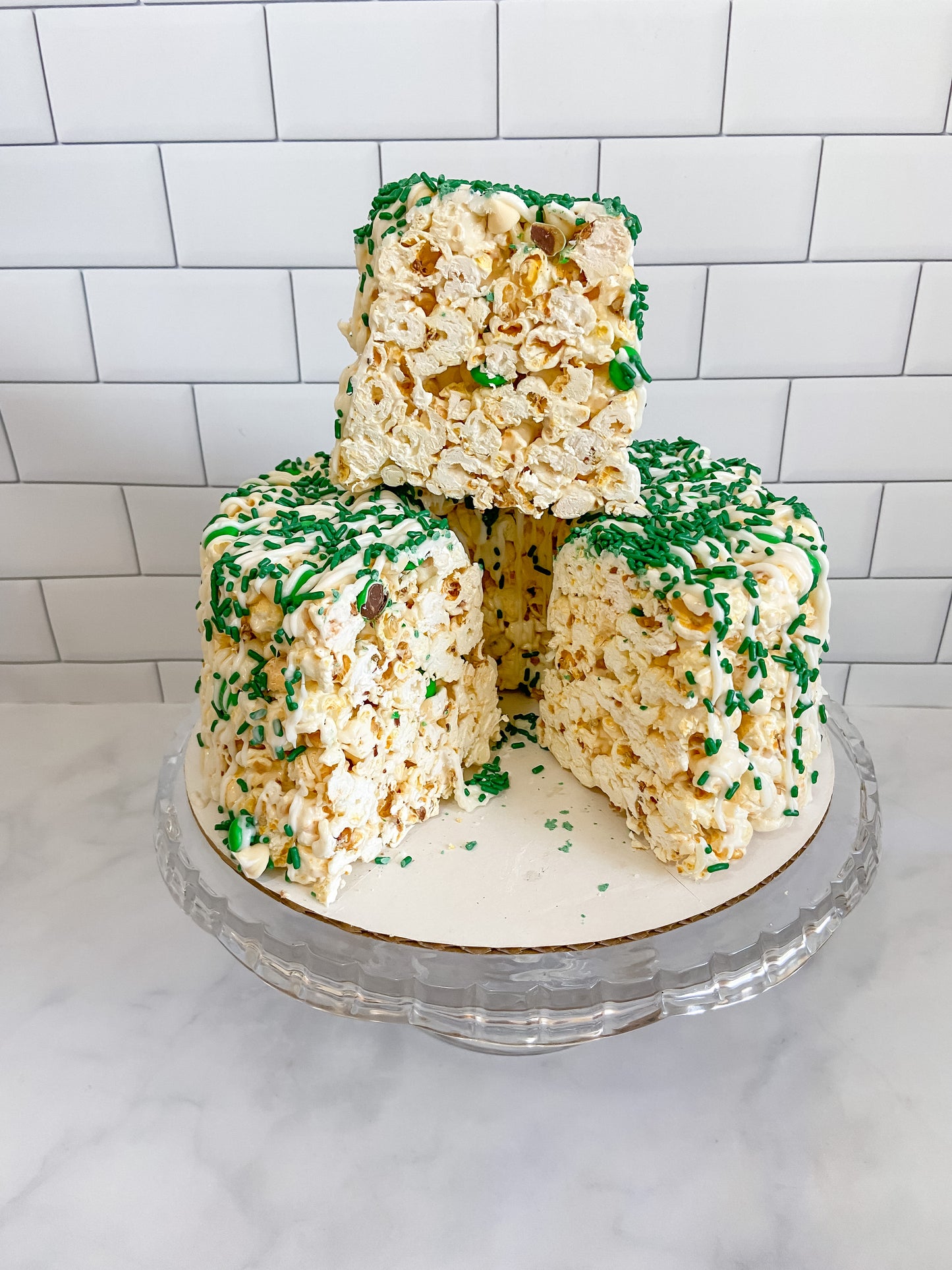 Luck of the Irish Gourmet Popcorn Cake