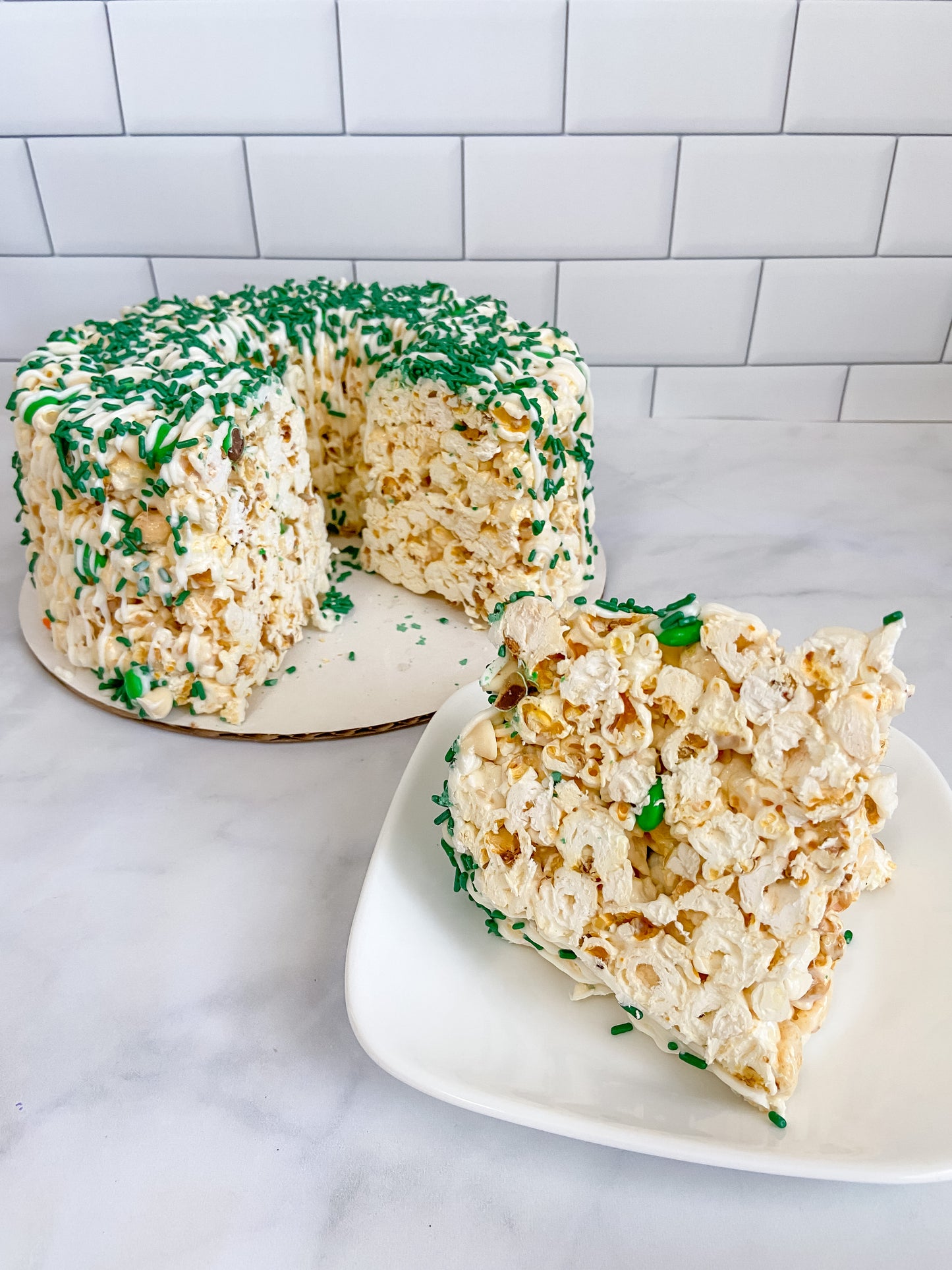 Luck of the Irish Gourmet Popcorn Cake