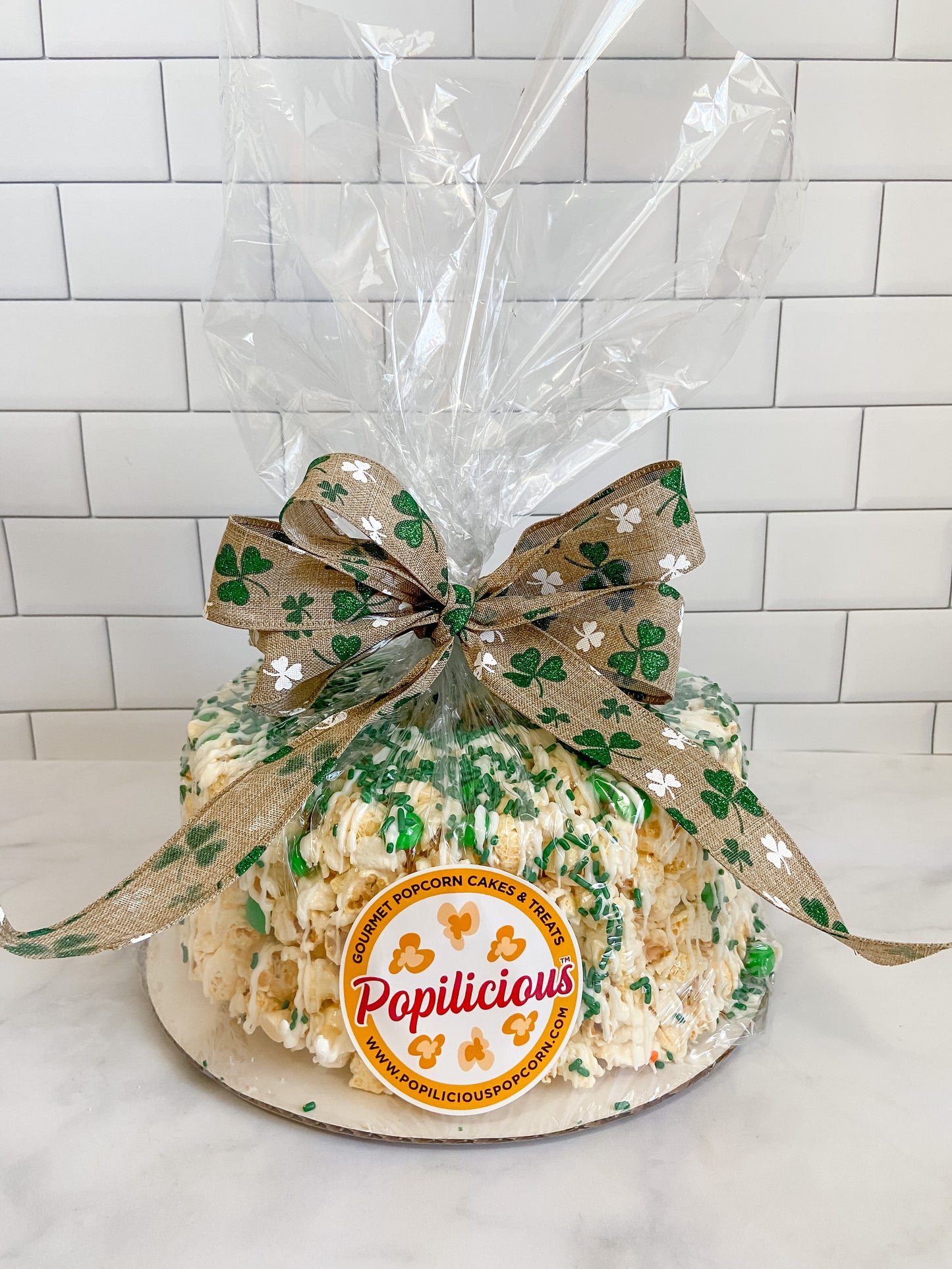 Luck of the Irish Gourmet Popcorn Cake