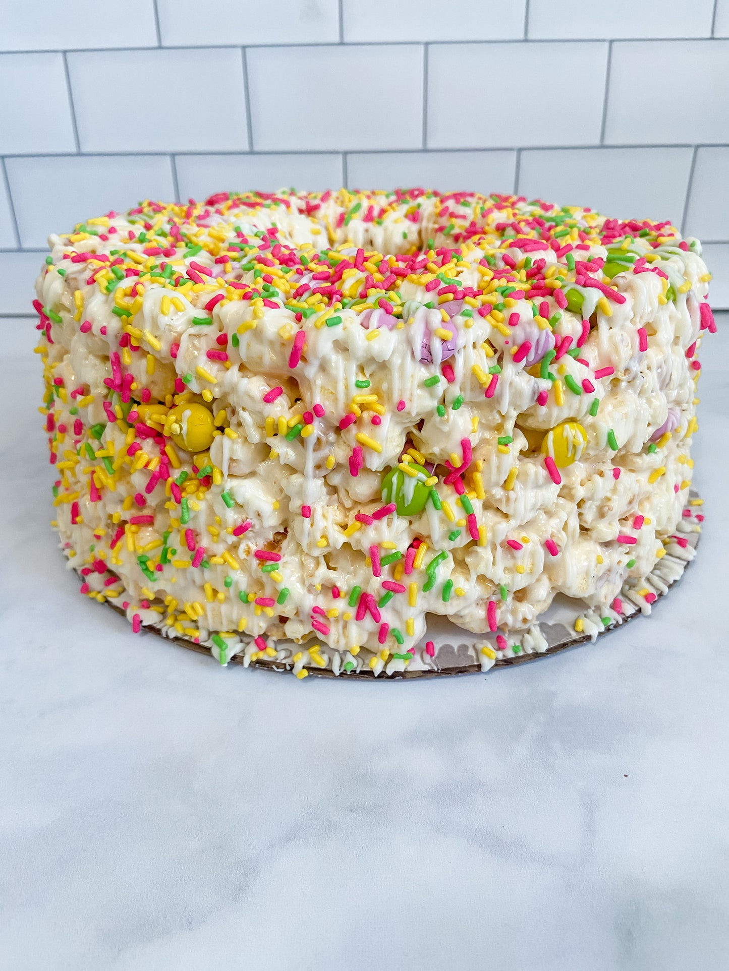 Springtime Celebration Gourmet Popcorn Cake