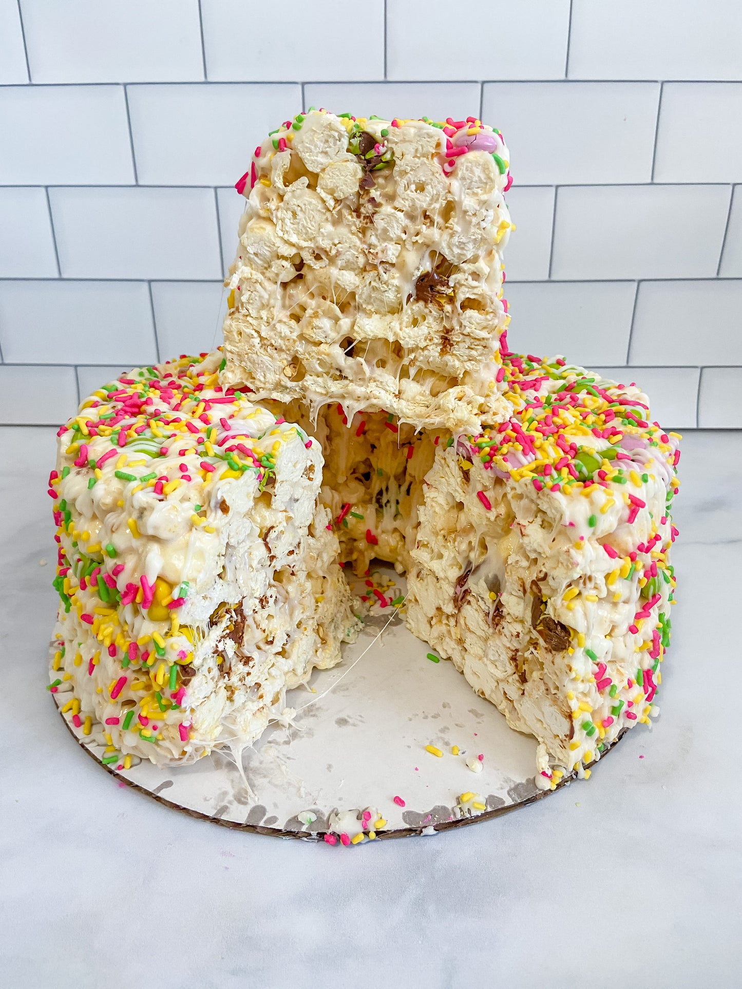 Springtime Celebration Gourmet Popcorn Cake