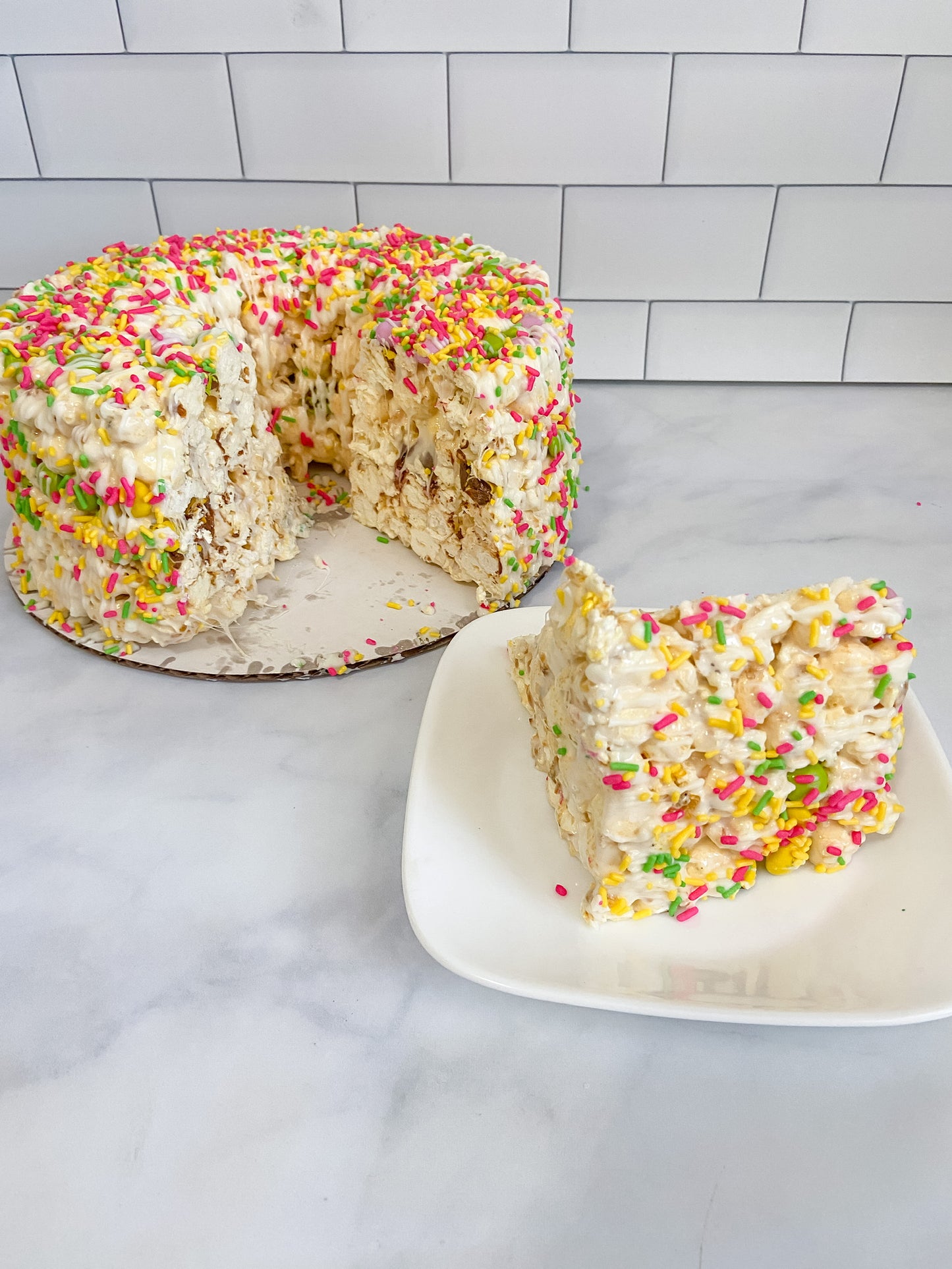 Springtime Celebration Gourmet Popcorn Cake