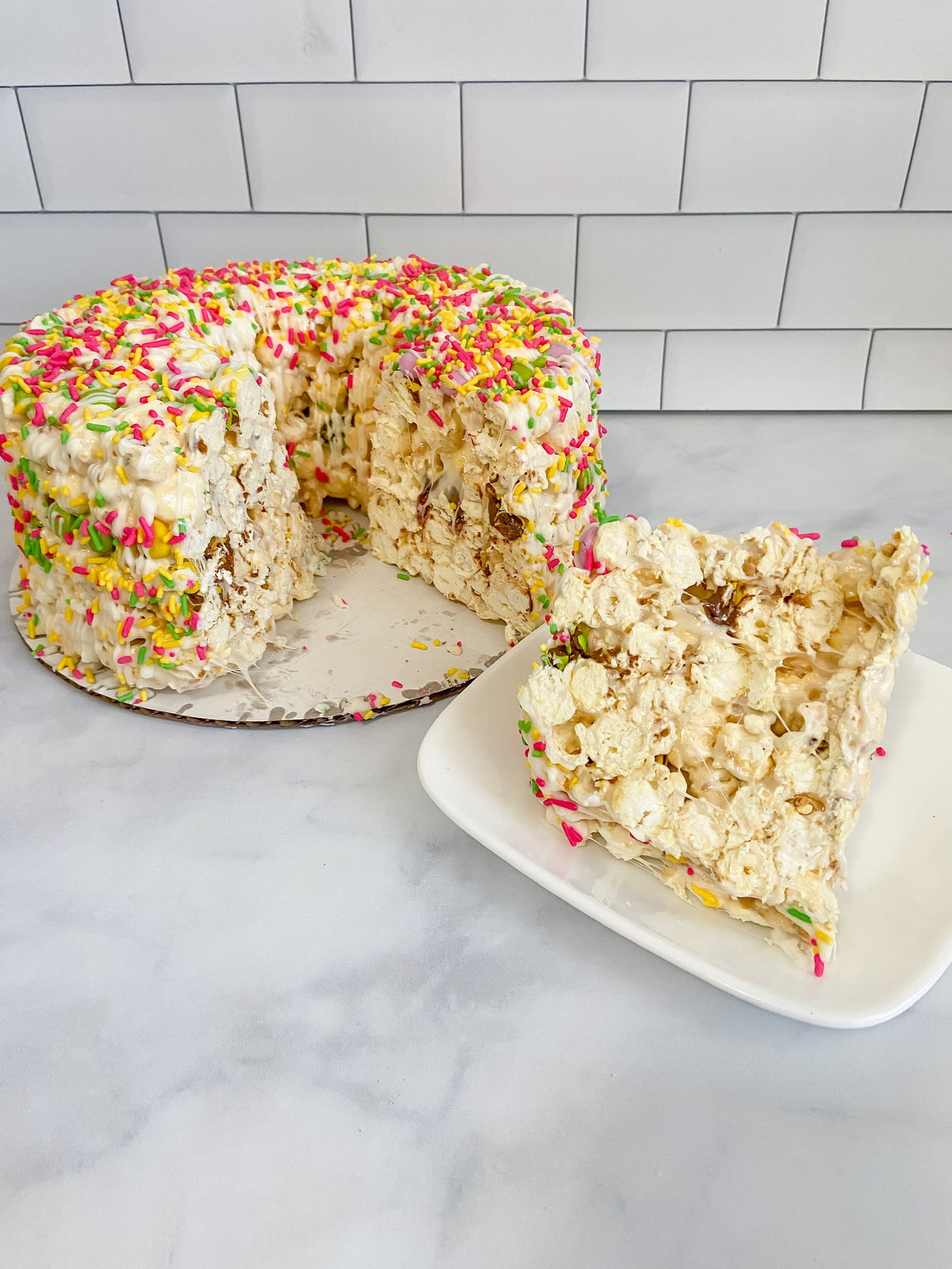 Springtime Celebration Gourmet Popcorn Cake