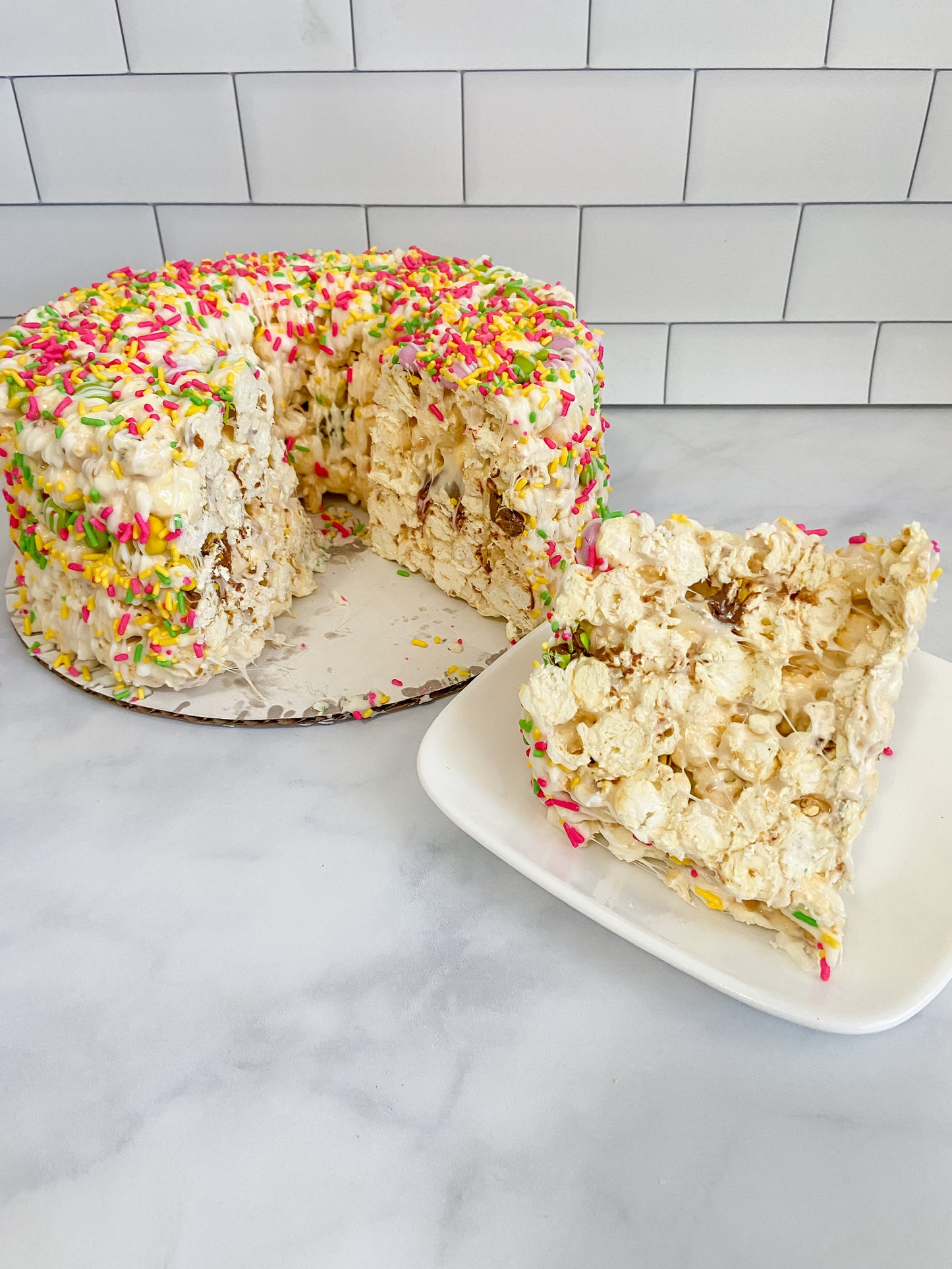 Springtime Celebration Gourmet Popcorn Cake