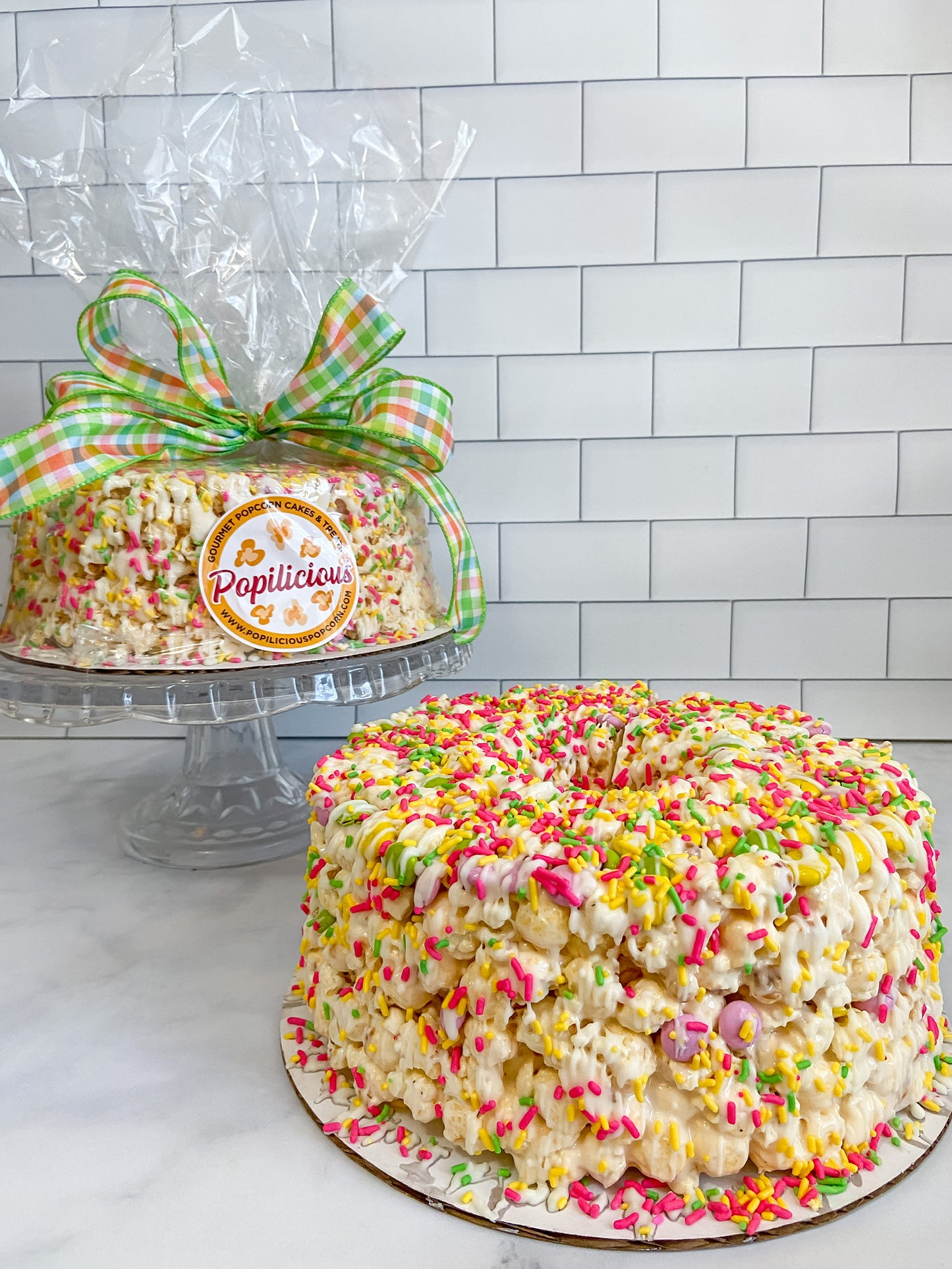 Springtime Celebration Gourmet Popcorn Cake