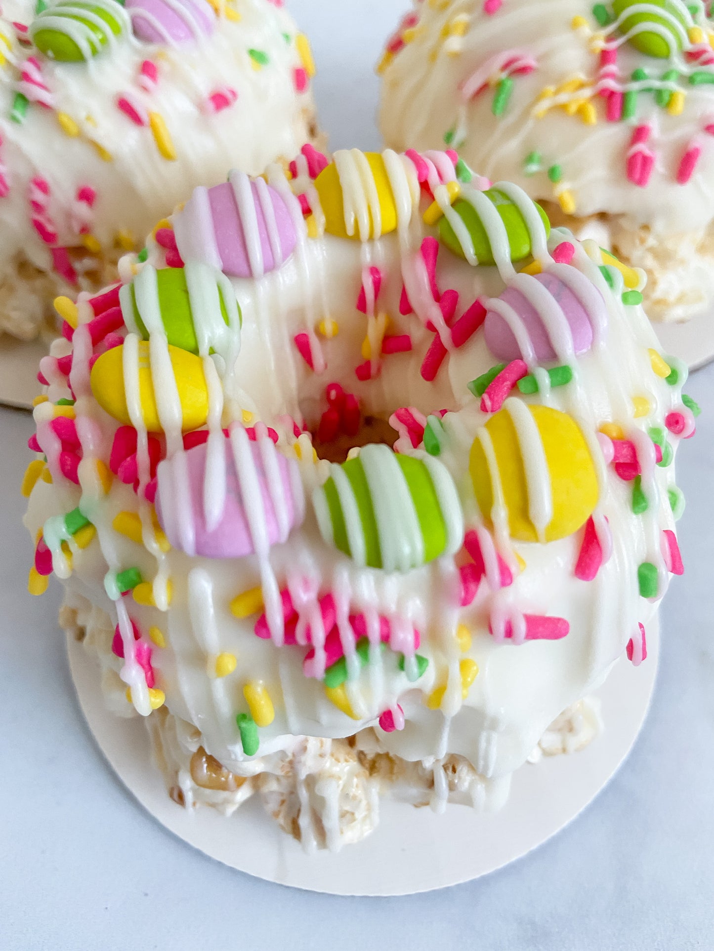 Springtime Celebration Mini Gourmet Popcorn Cakes