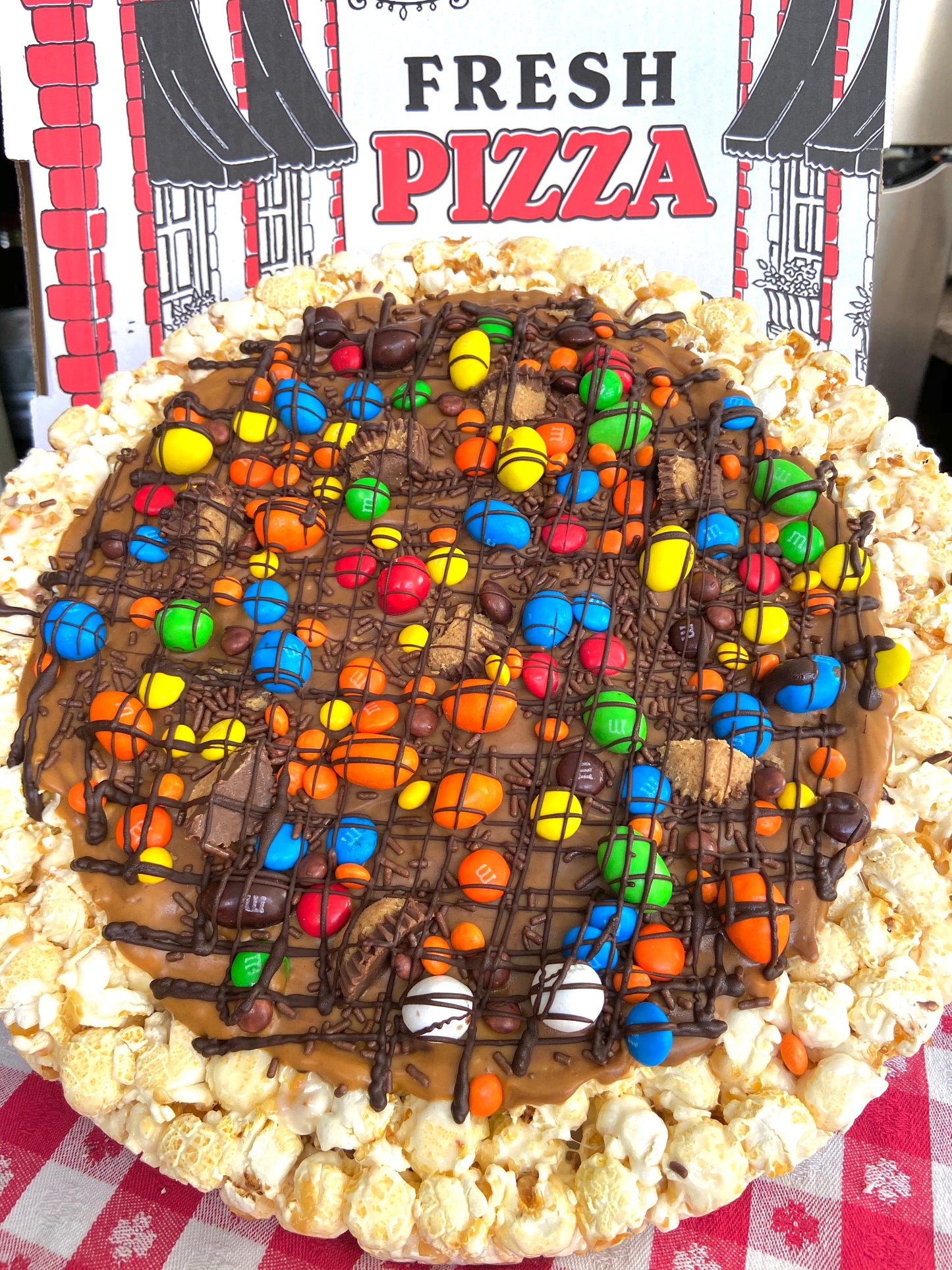 Peanut Butter Lover's Gourmet Popcorn Pizza