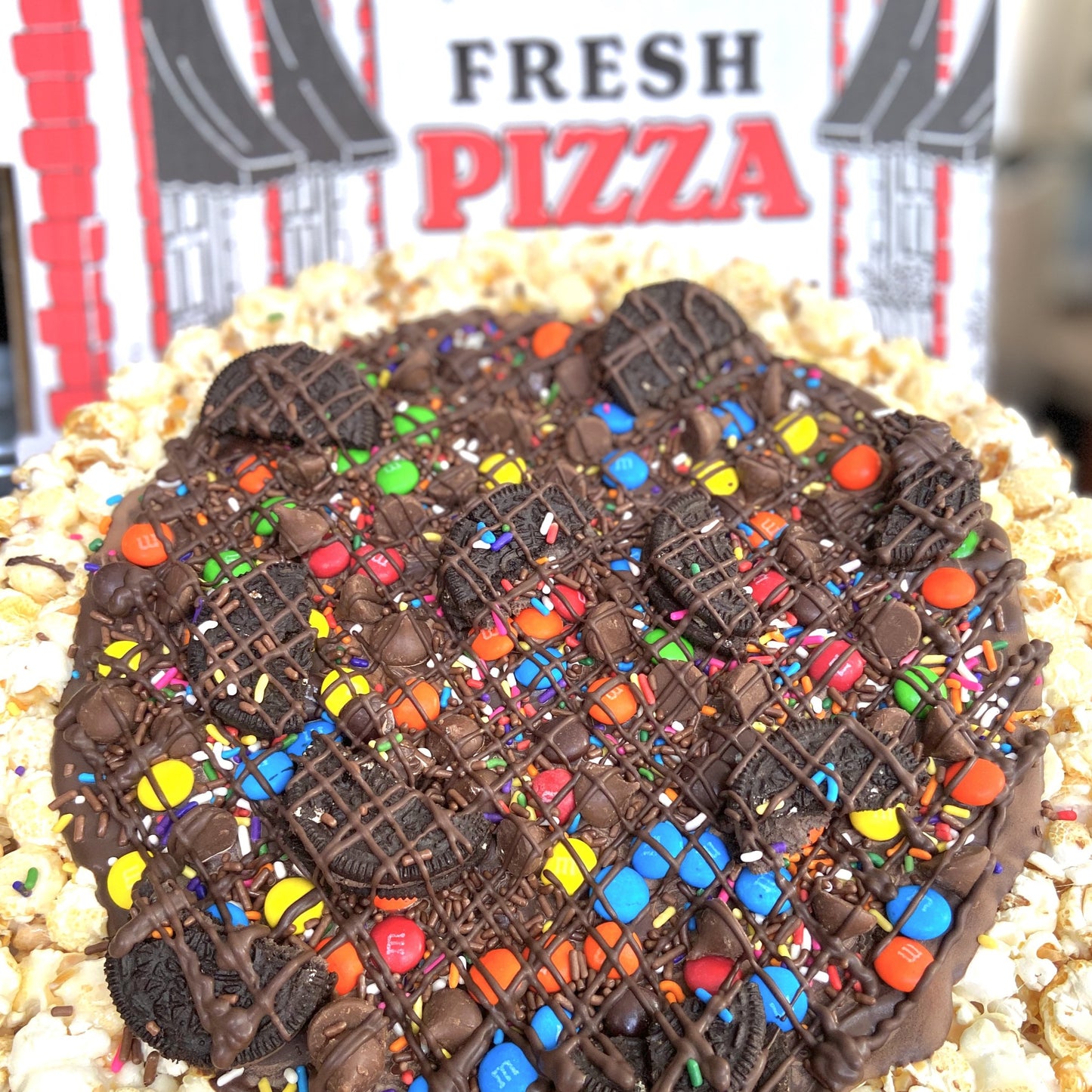 Chocolate Lover's Gourmet Popcorn Pizza