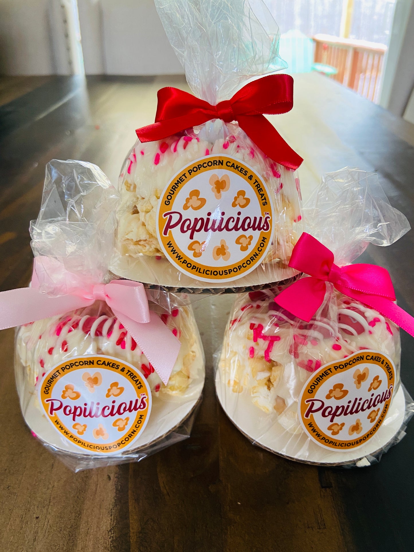 Love is Sweet Mini Gourmet Popcorn Cakes