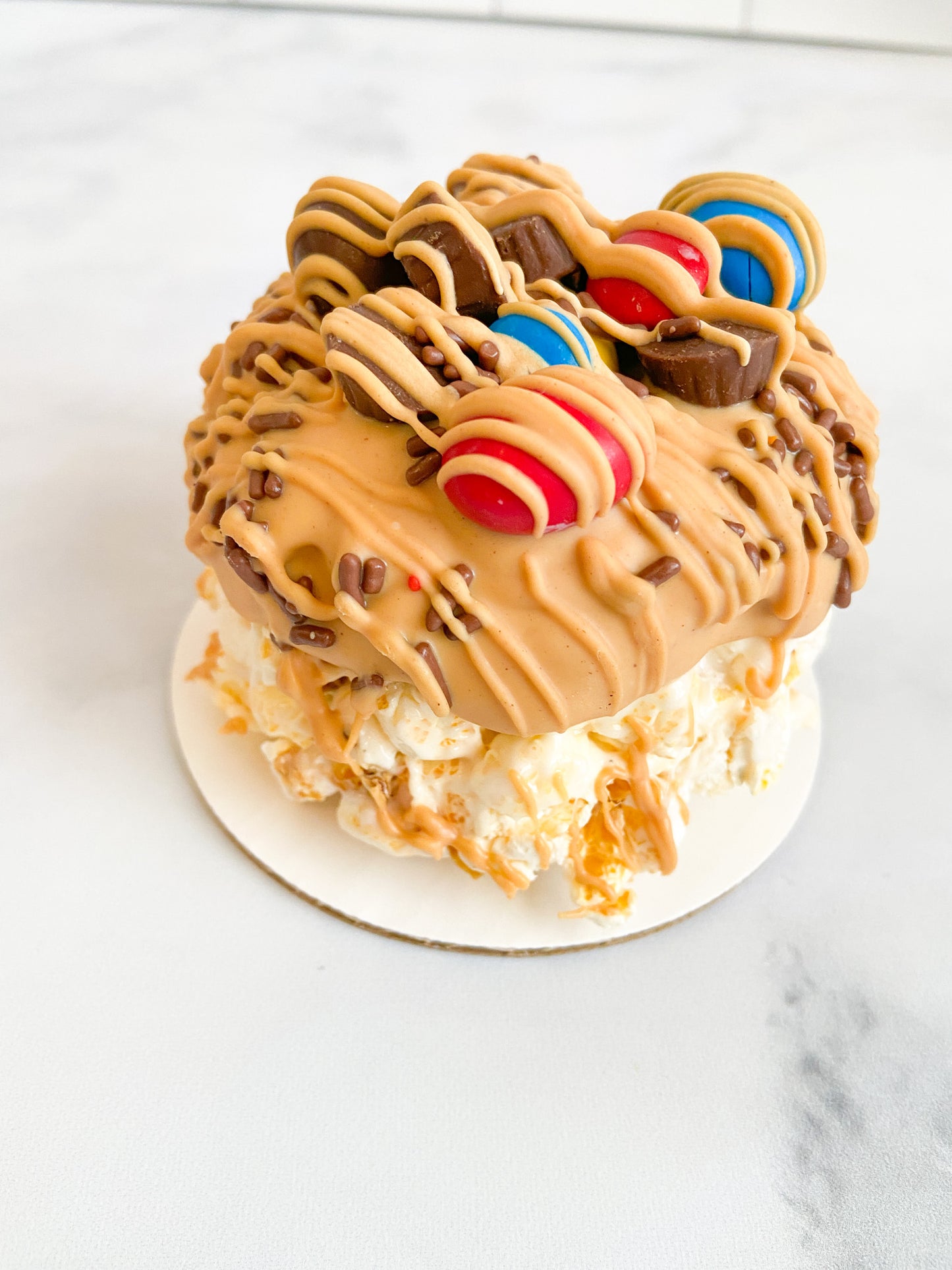 Peanut Butter Lover's Mini Gourmet Popcorn Cake