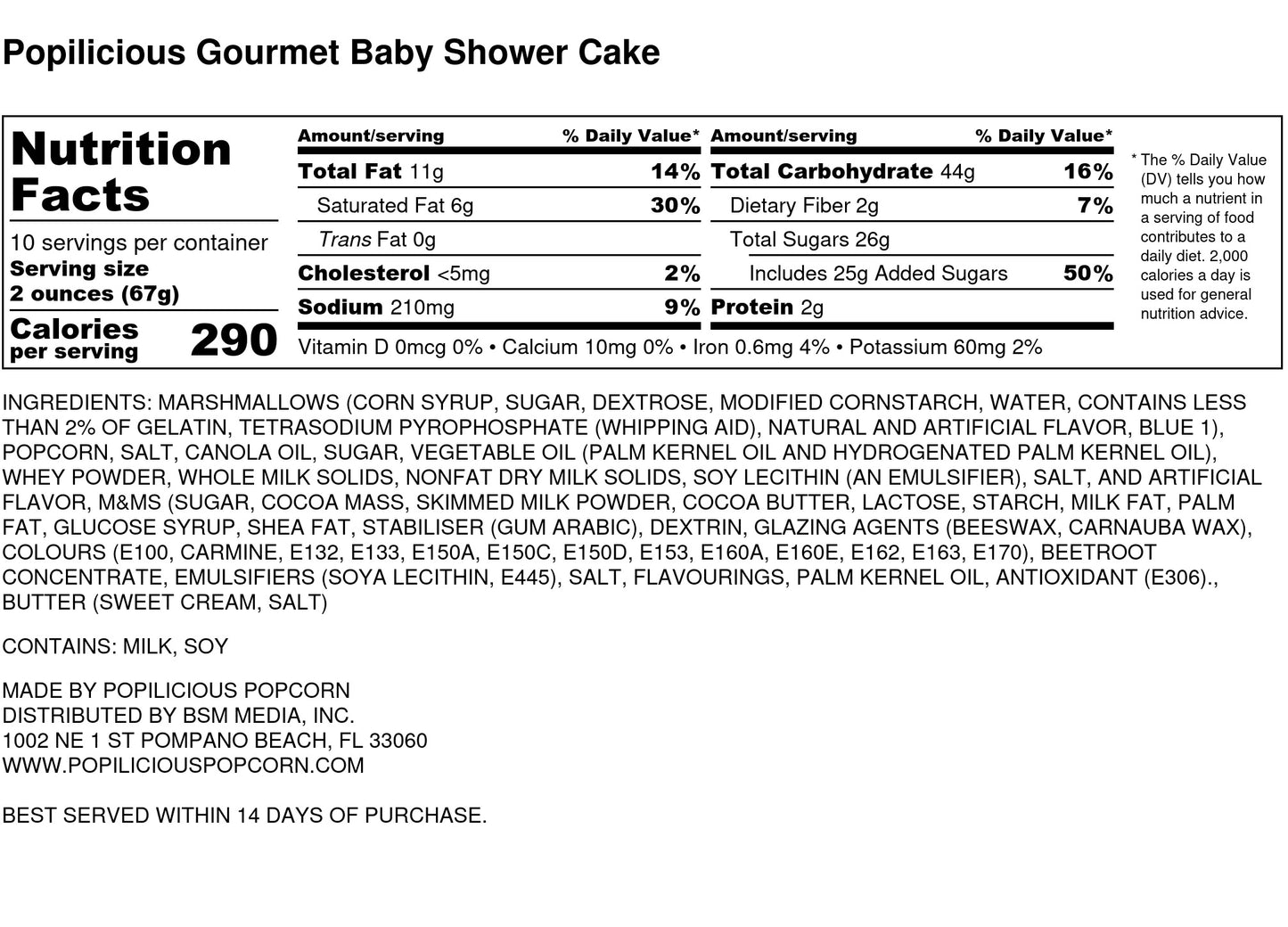 Baby Shower Gourmet Popcorn Cake