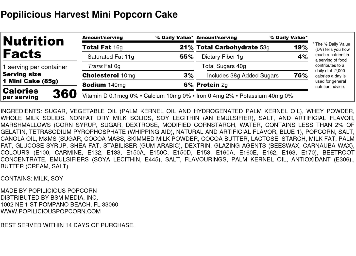 Happy Harvest Mini Popcorn Cakes