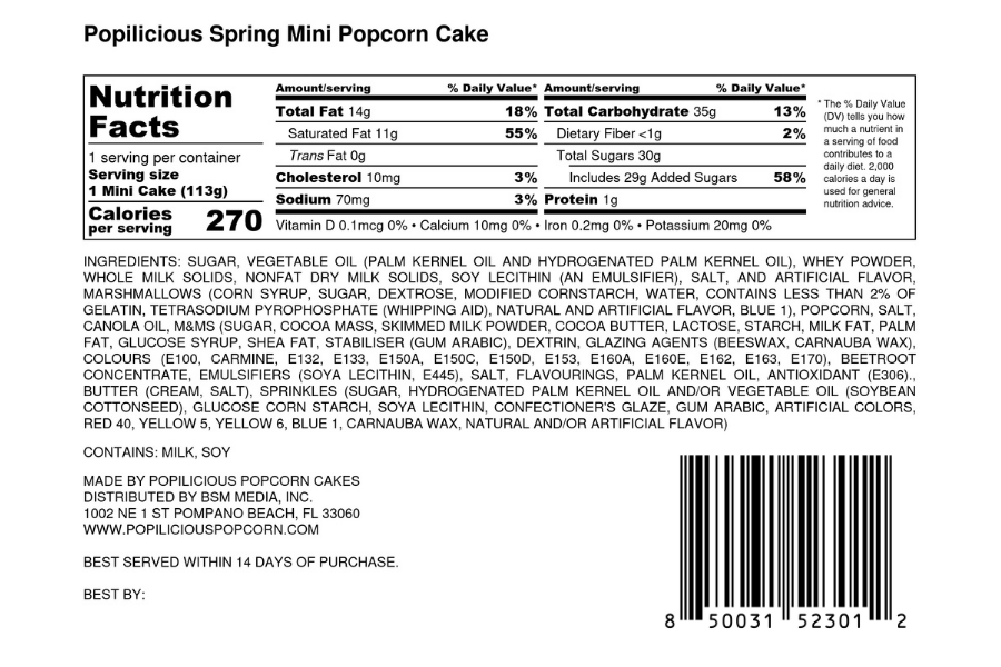 Springtime Celebration Mini Gourmet Popcorn Cakes