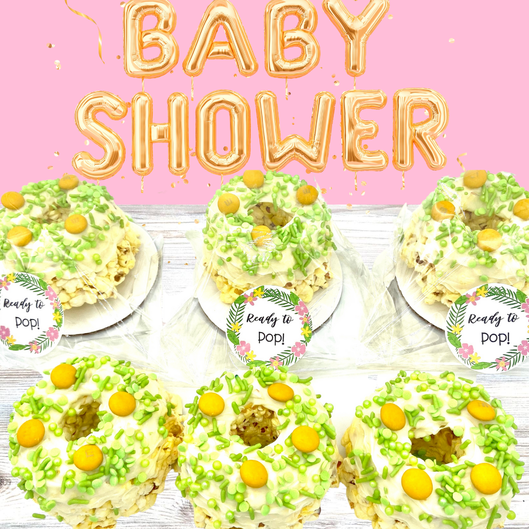 Baby Shower Mini Gourmet Popcorn Cakes