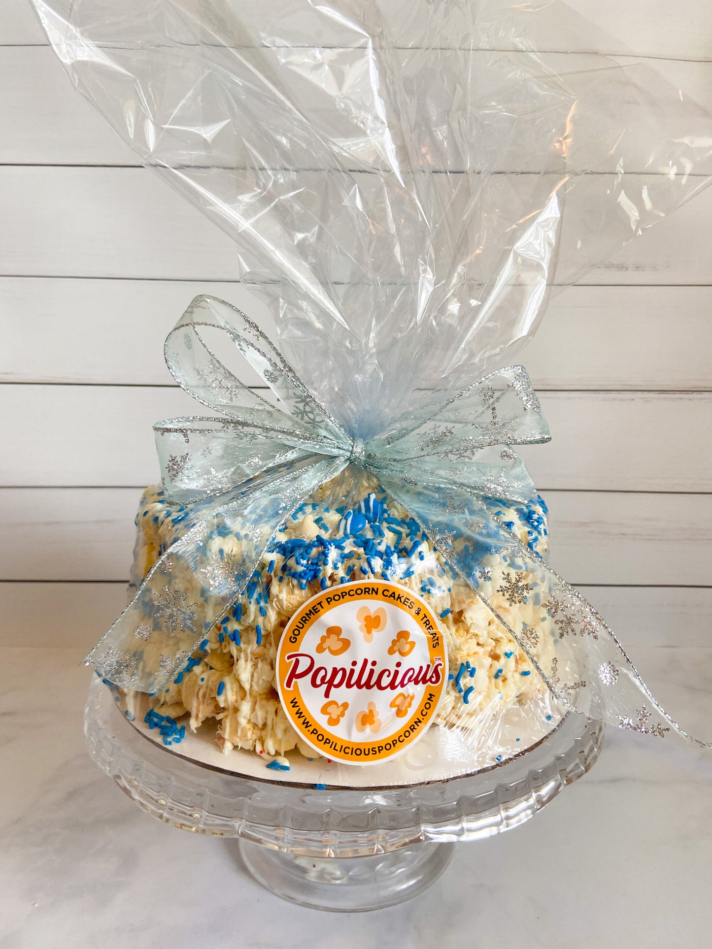 Winter Wonderland Gourmet Popcorn Cake