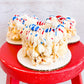 Patriotic Mini Gourmet Popcorn Cakes